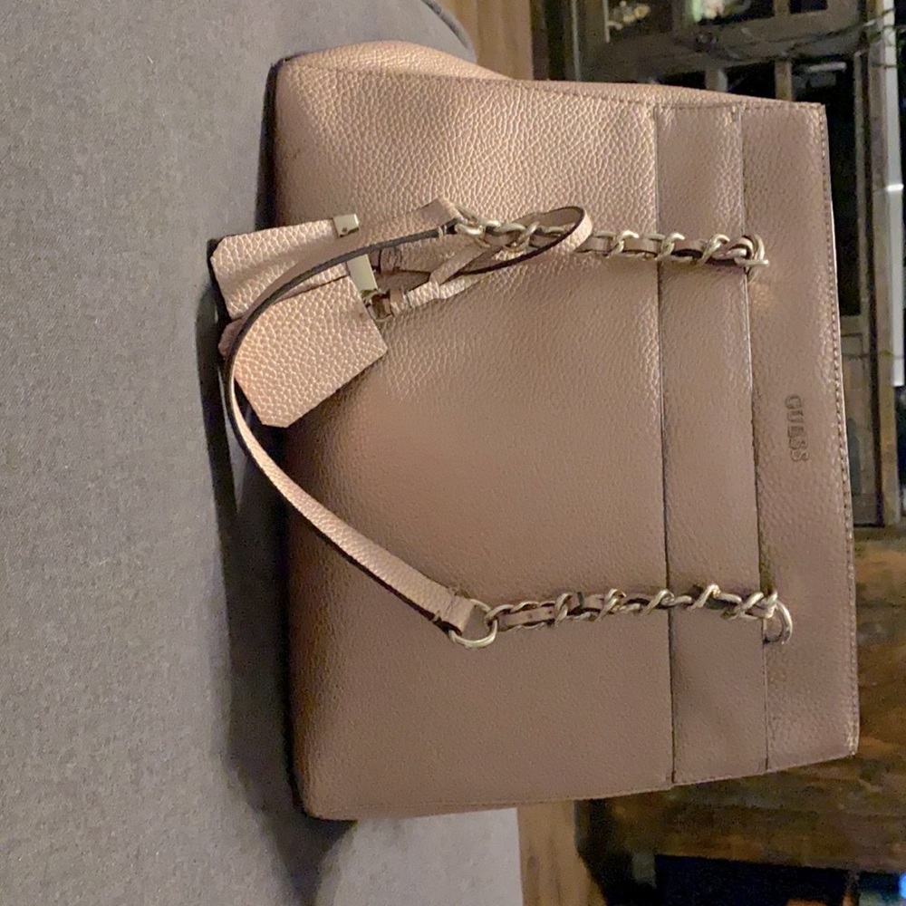 Pale Shimmery Pink Guess Shoulder Bag